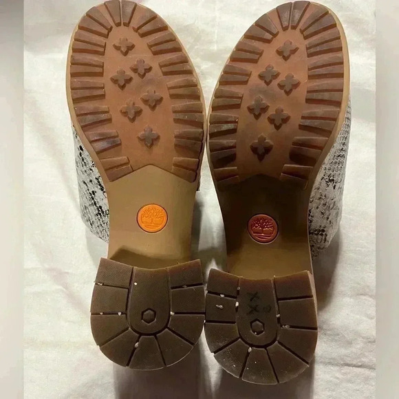 [8]Timberland Ortholite Laguna Shore Mule Clog Gray Snakeskin Block Heel Sandals - Picture 3 of 6